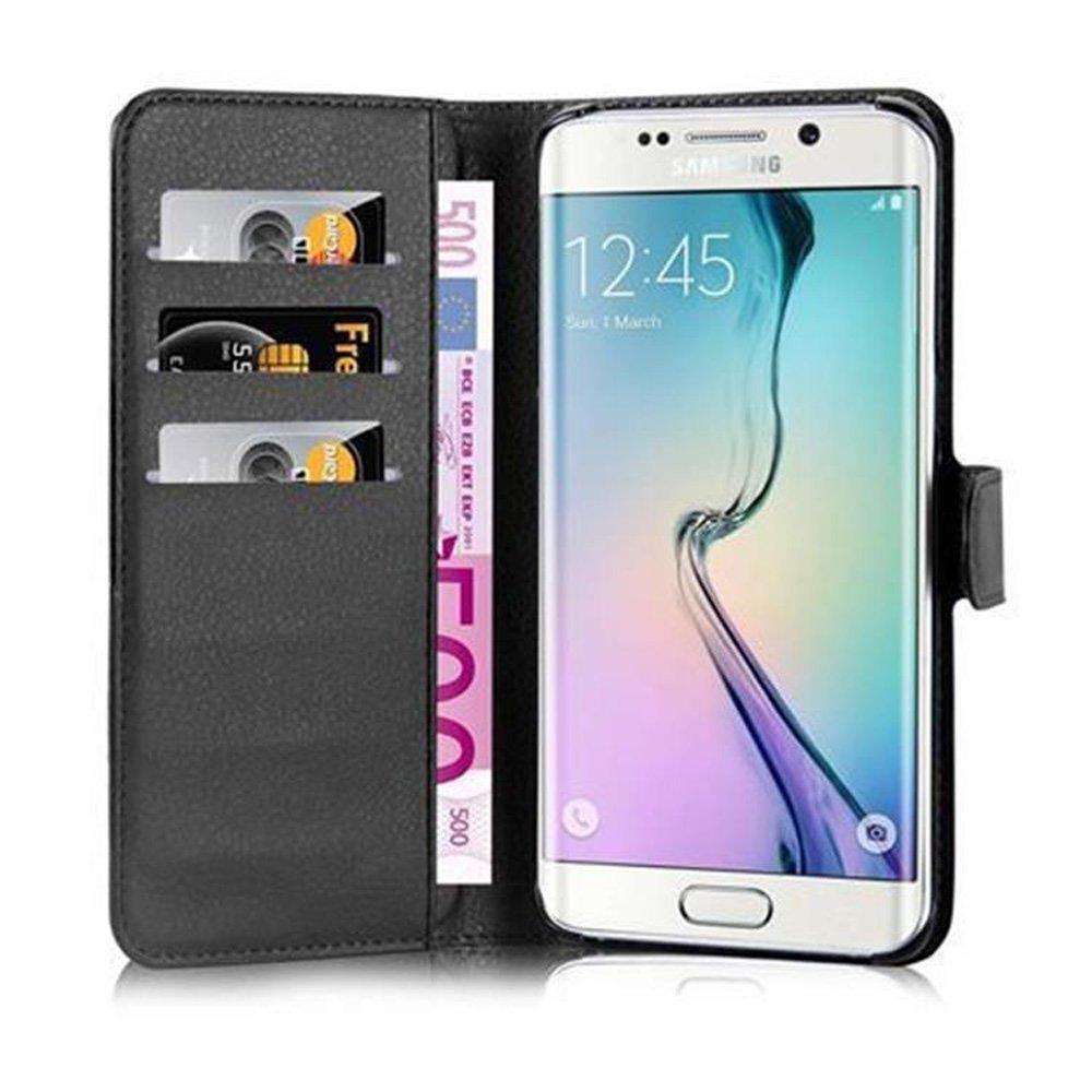 Cadorabo  Housse compatible avec Samsung Galaxy S6 EDGE - Coque de protection avec fermeture magnétique, fonction de support et compartiment pour carte 