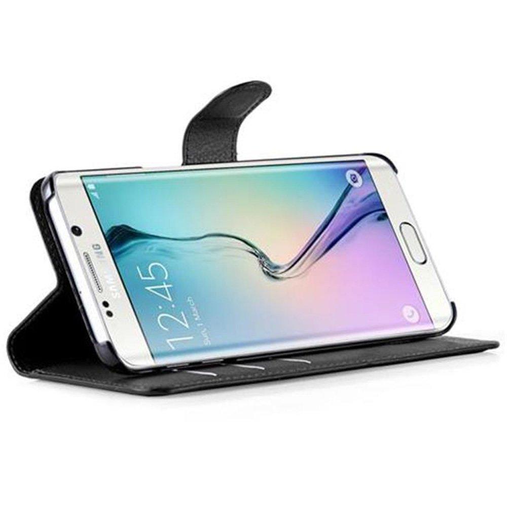 Cadorabo  Housse compatible avec Samsung Galaxy S6 EDGE - Coque de protection avec fermeture magnétique, fonction de support et compartiment pour carte 