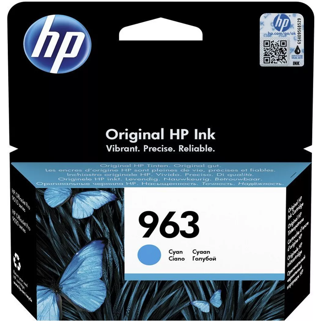 Hewlett-Packard – HP Tintenpatrone 963 cyan 3JA23AE OfficeJet 9010/9020 700 S., One Size