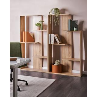 Beliani Bücherregal mit 3 Ebenen Skandinavisch KAHNTAH  