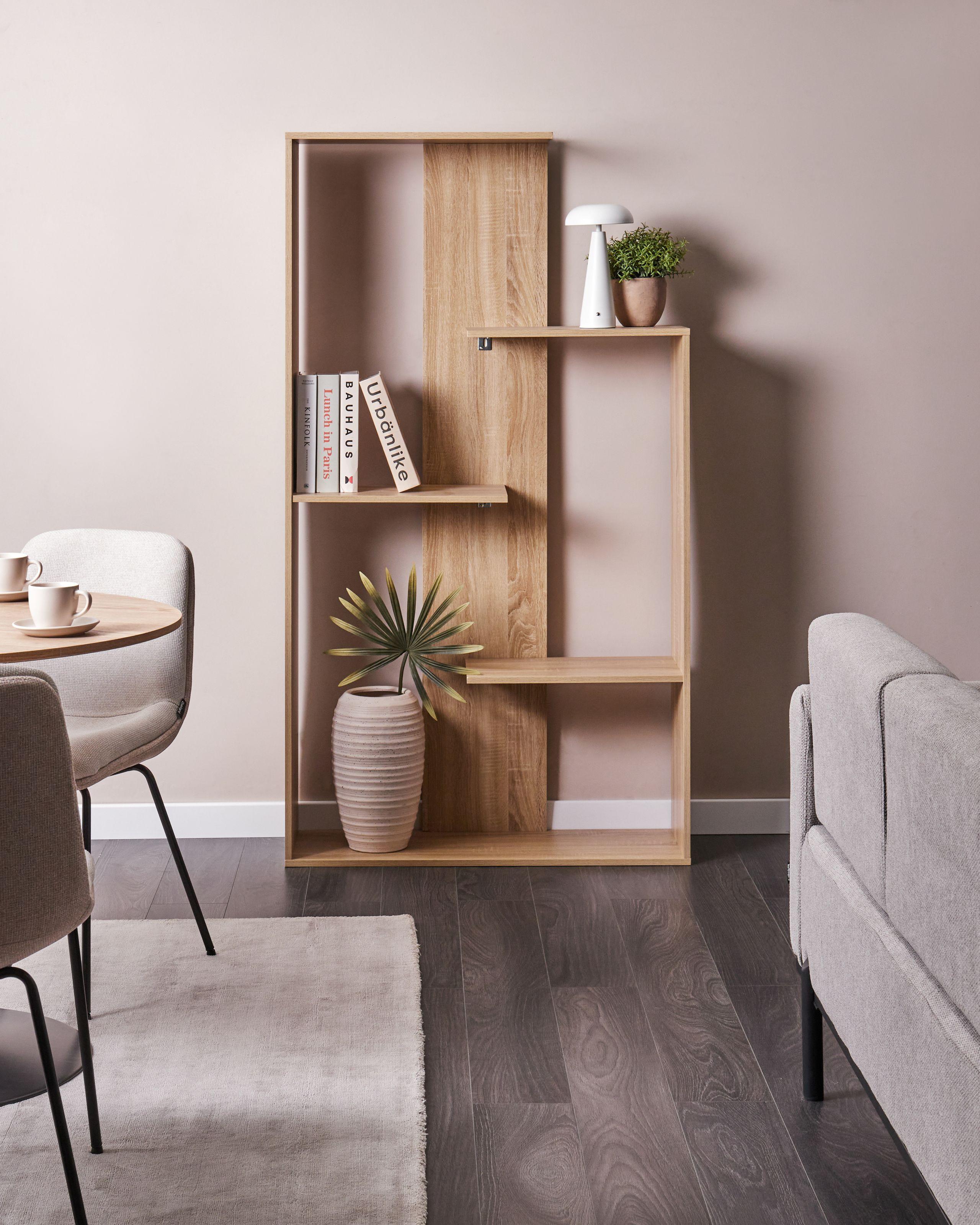 Beliani Bücherregal mit 3 Ebenen Skandinavisch KAHNTAH  