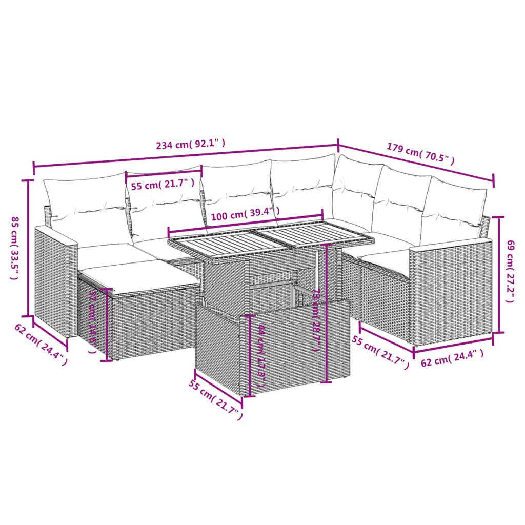 VidaXL Garten sofagarnitur poly-rattan  