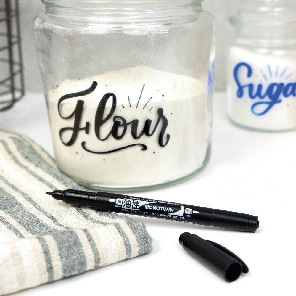 Tombow Tombow MONO evidenziatore 3 pz Nero, Blu, Rosso  