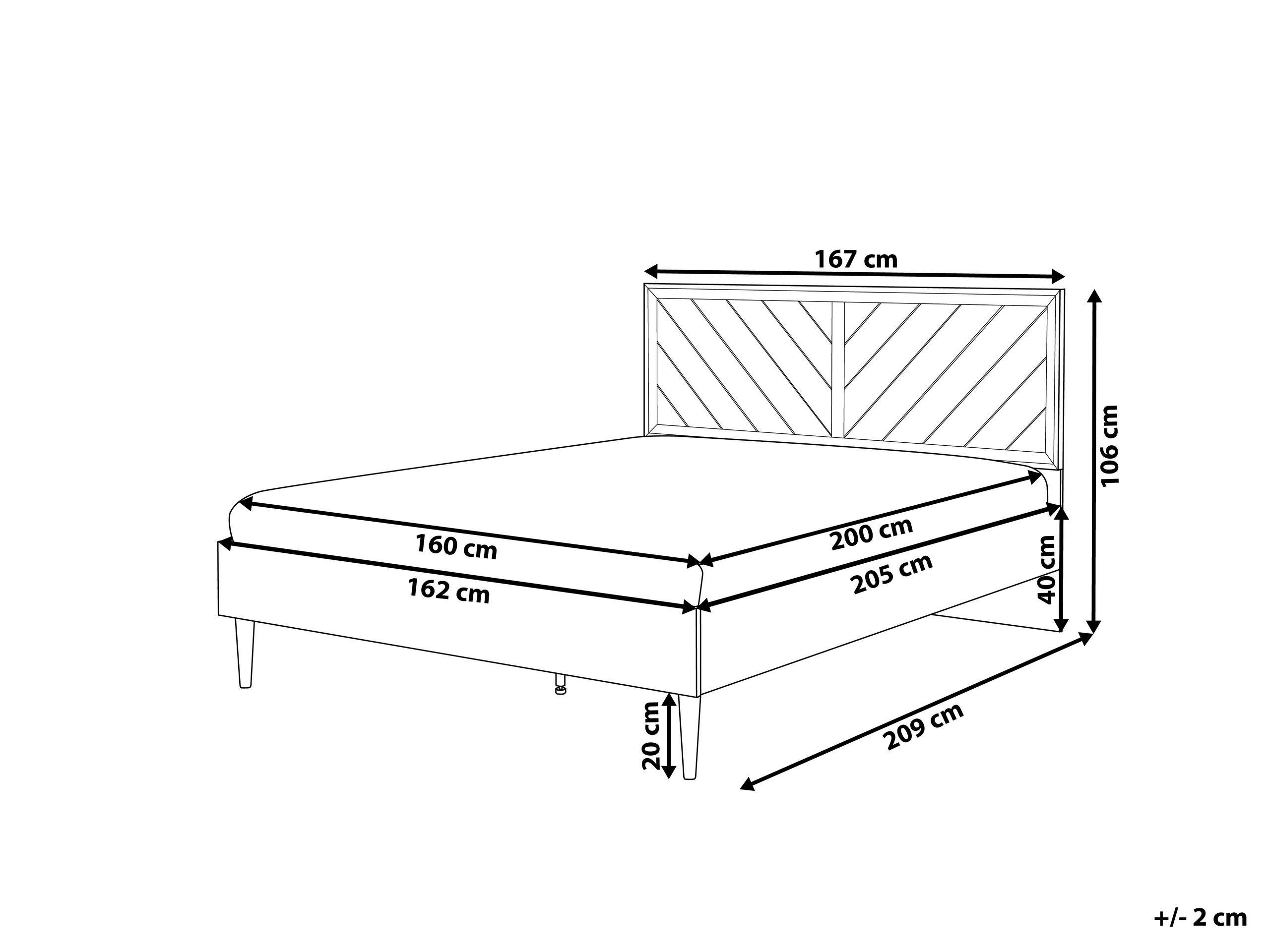 Beliani Letto con LED en Pannello di fibre (LDF) Moderno MIALET  