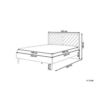 Beliani Letto con LED en Pannello di fibre (LDF) Moderno MIALET  