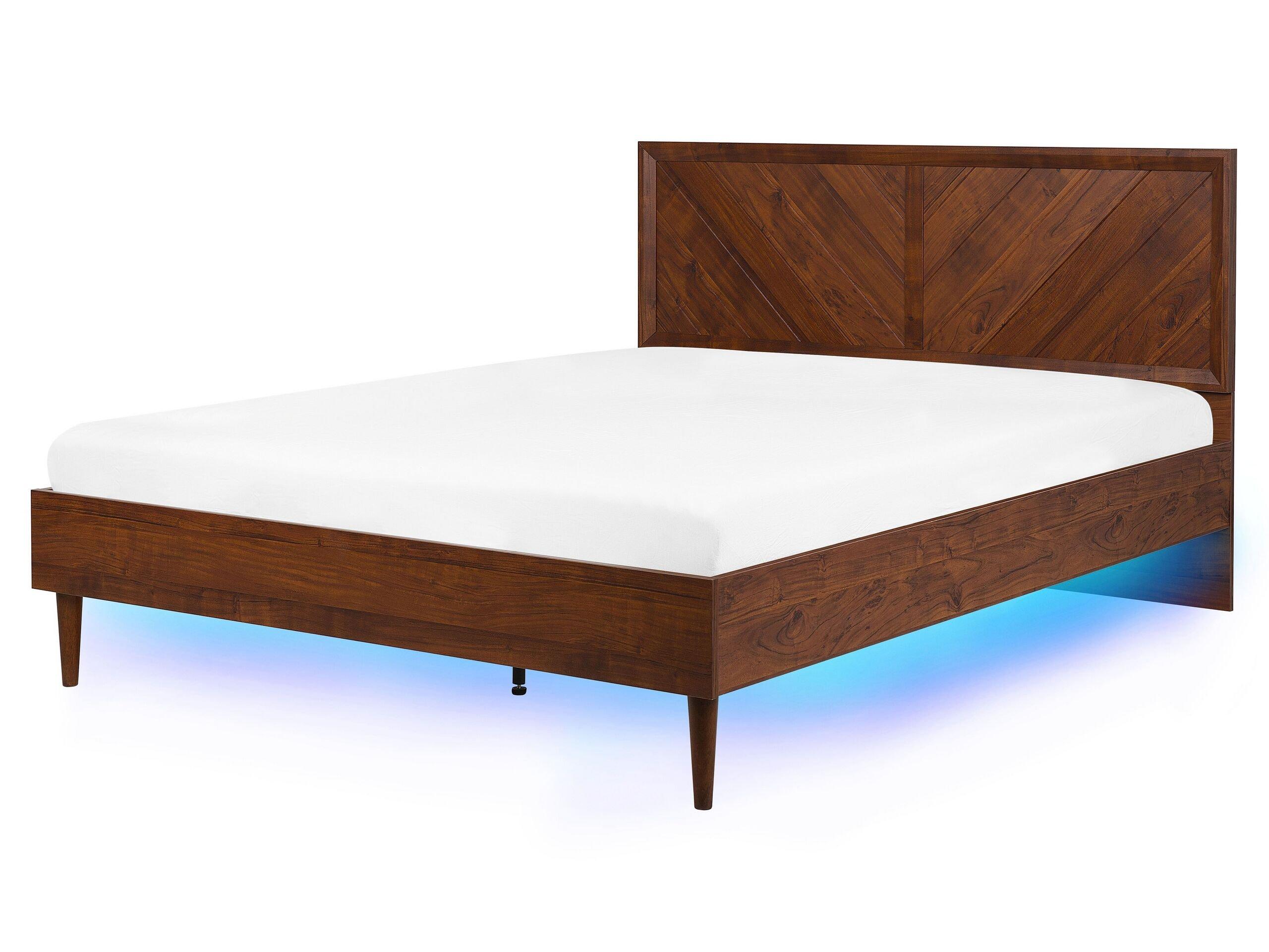 Beliani Letto con LED en Pannello di fibre (LDF) Moderno MIALET  