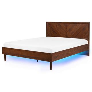 Beliani Letto con LED en Pannello di fibre (LDF) Moderno MIALET  