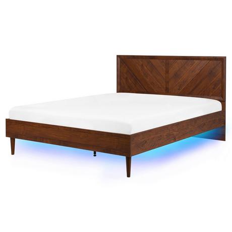 Beliani Letto con LED en Pannello di fibre (LDF) Moderno MIALET  