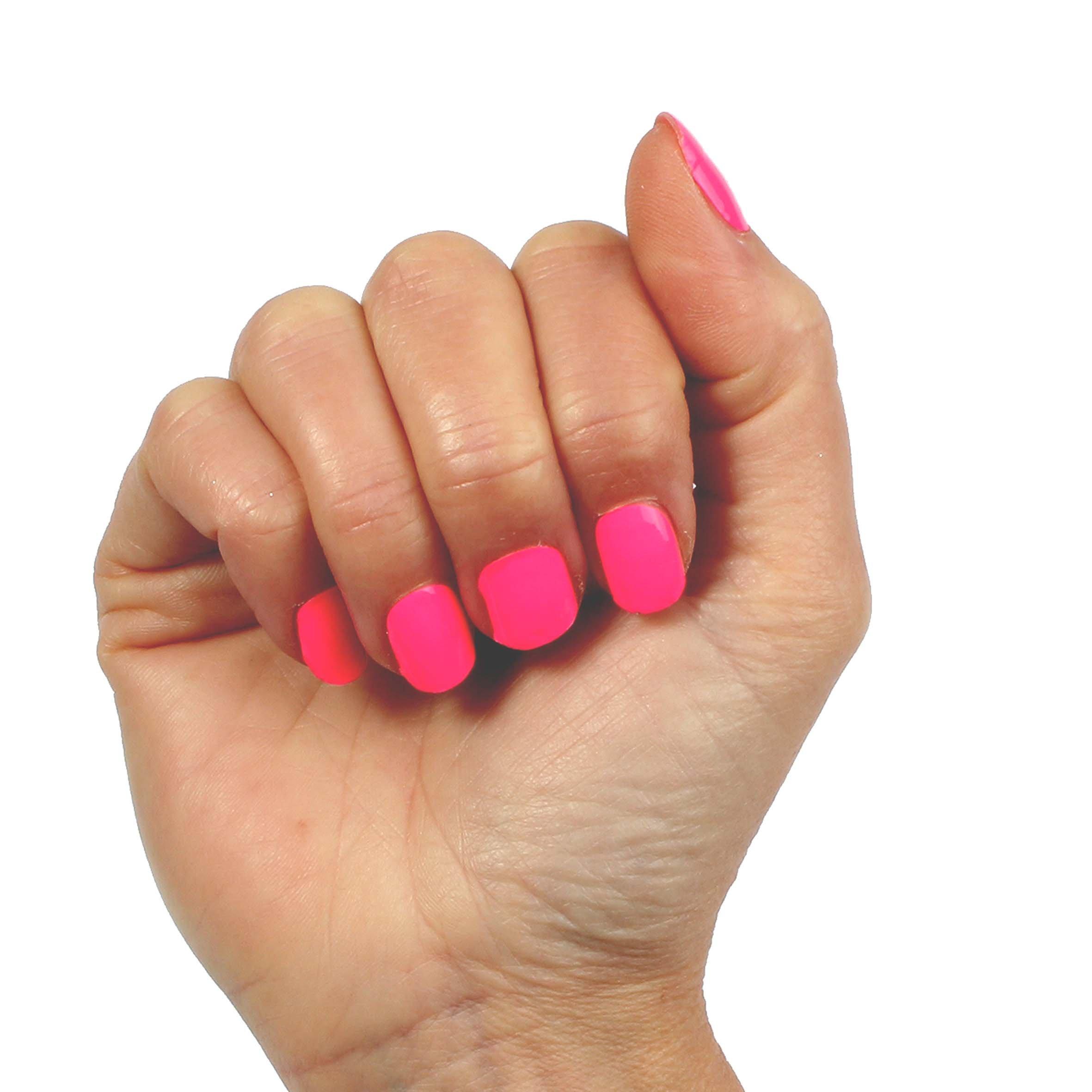 LAUED  vegane Nagelfolien solid neon Pink Panther 