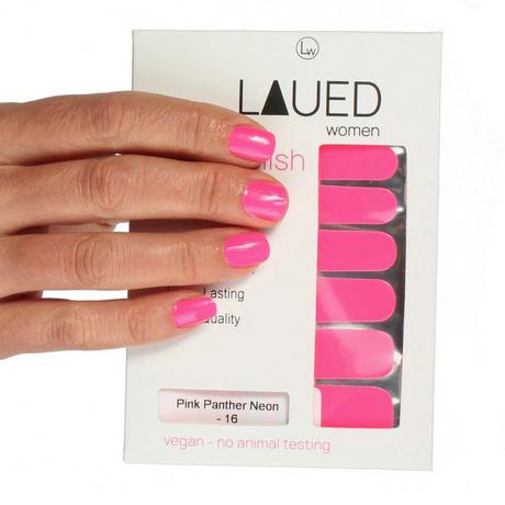 LAUED  vegane Nagelfolien solid neon Pink Panther 