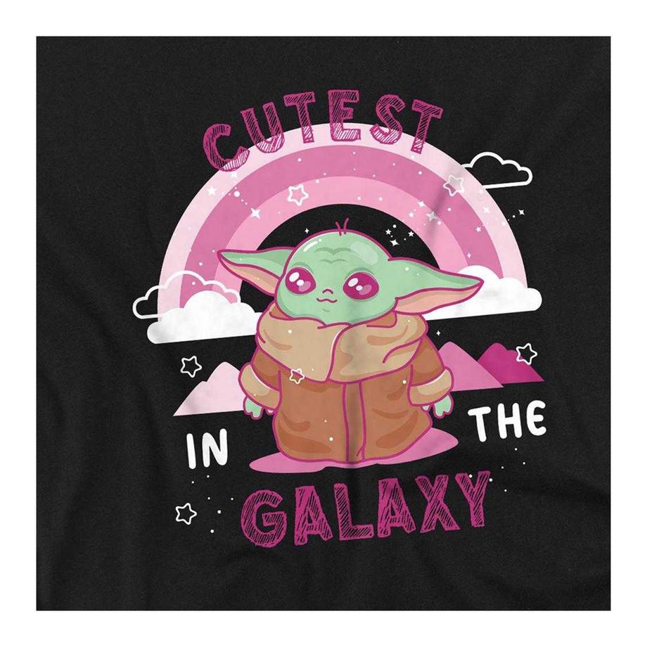 STAR WARS  Cutest In The Galaxy Maglietta Grogu Cotone Pettinato Ringspun 