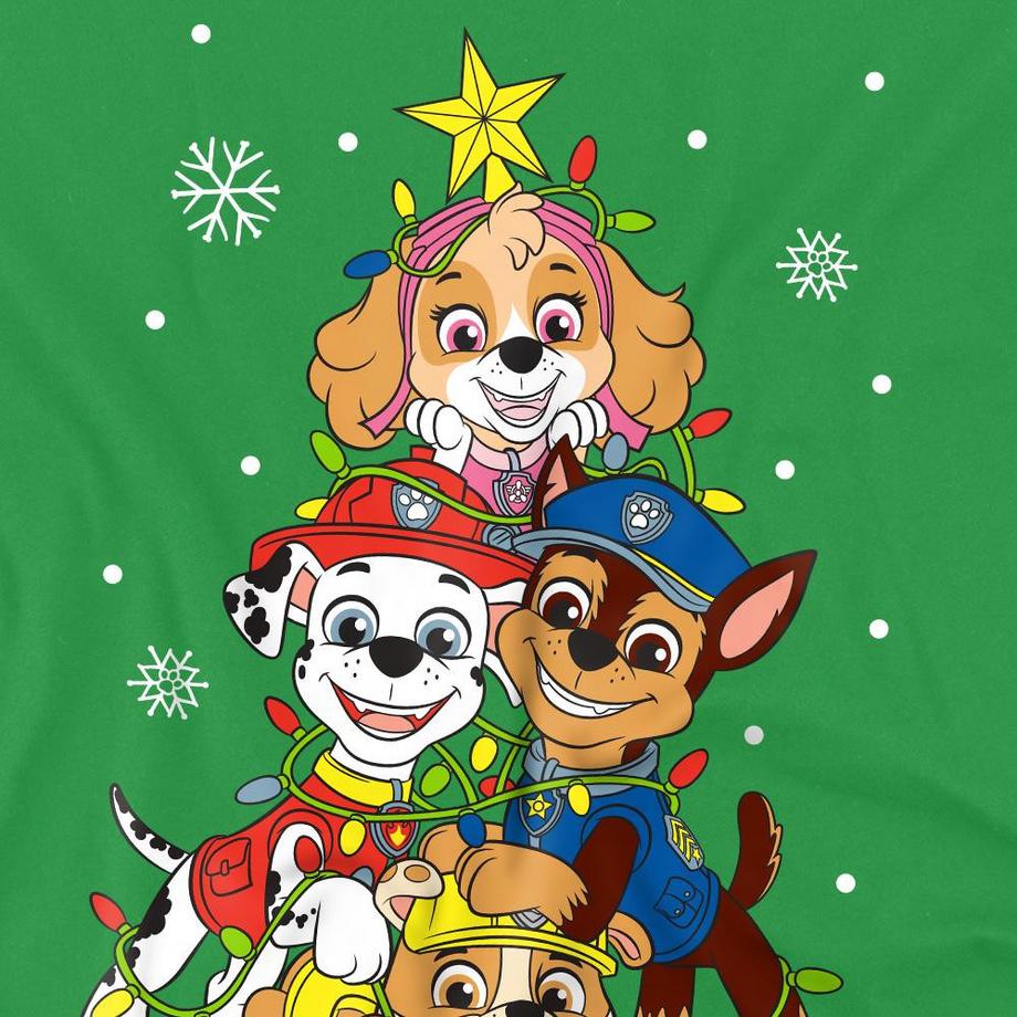 PAW PATROL Weihnachtsbaum Grafik T-Shirt  