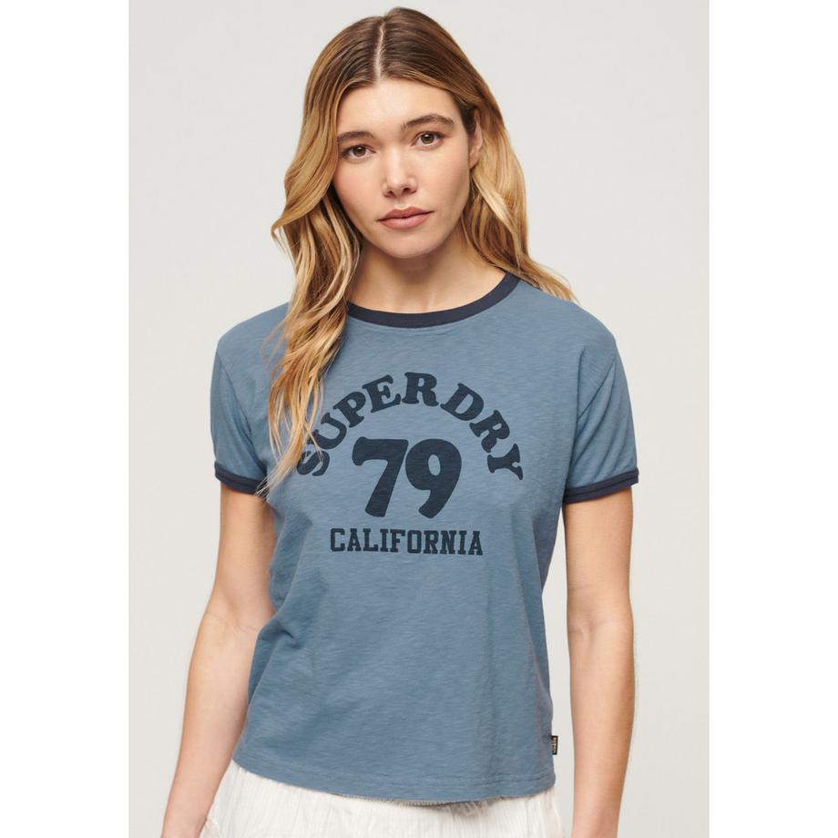 Superdry Athletic Essentials Beach Kontrast Motiv T-Shirt  