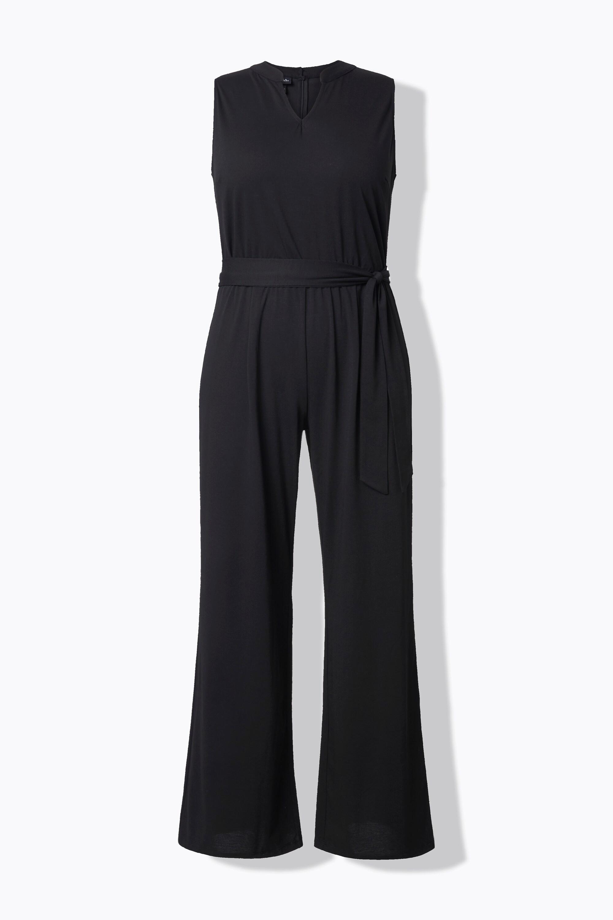 Ulla Popken Ärmelloser Jersey Jumpsuit  