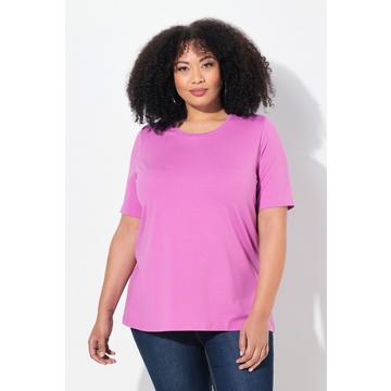 T-shirt dal taglio svasato con scollo a girocollo e mezze maniche