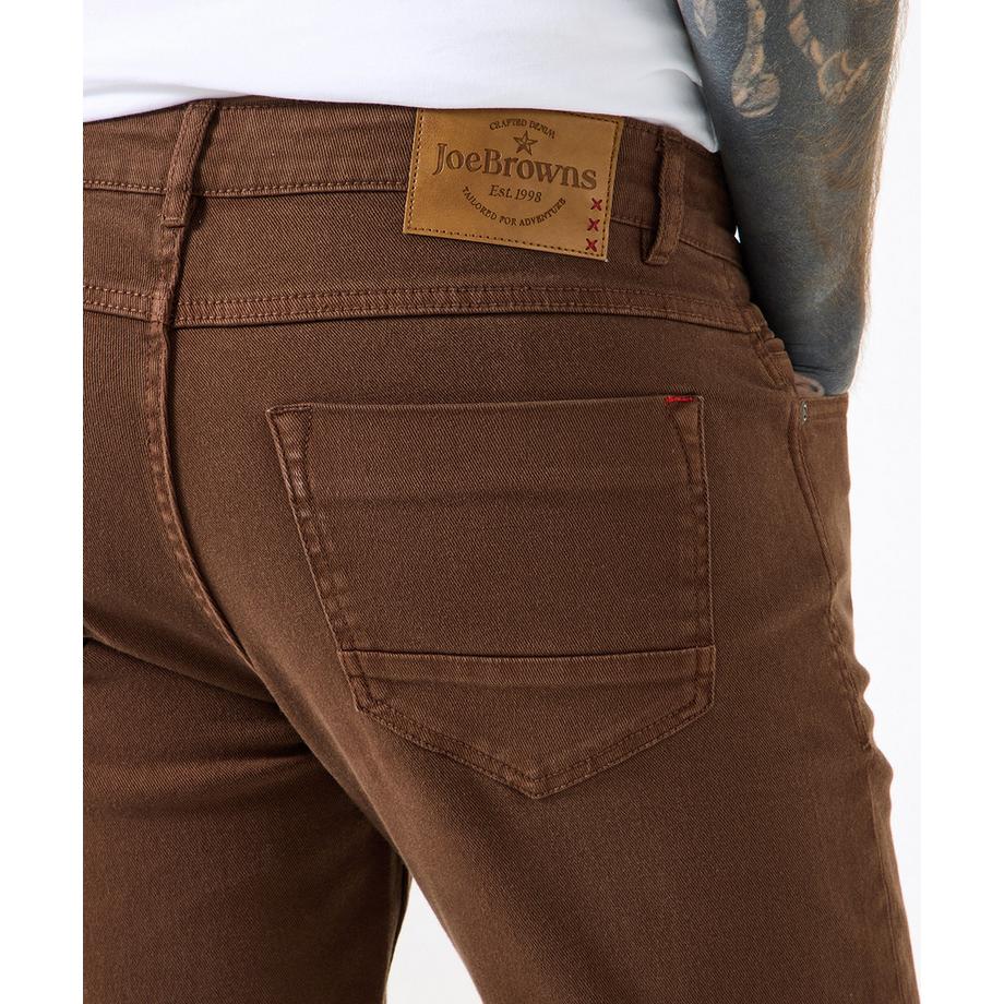 Joe Browns Jeans Taglio Dritto Color Cioccolato  