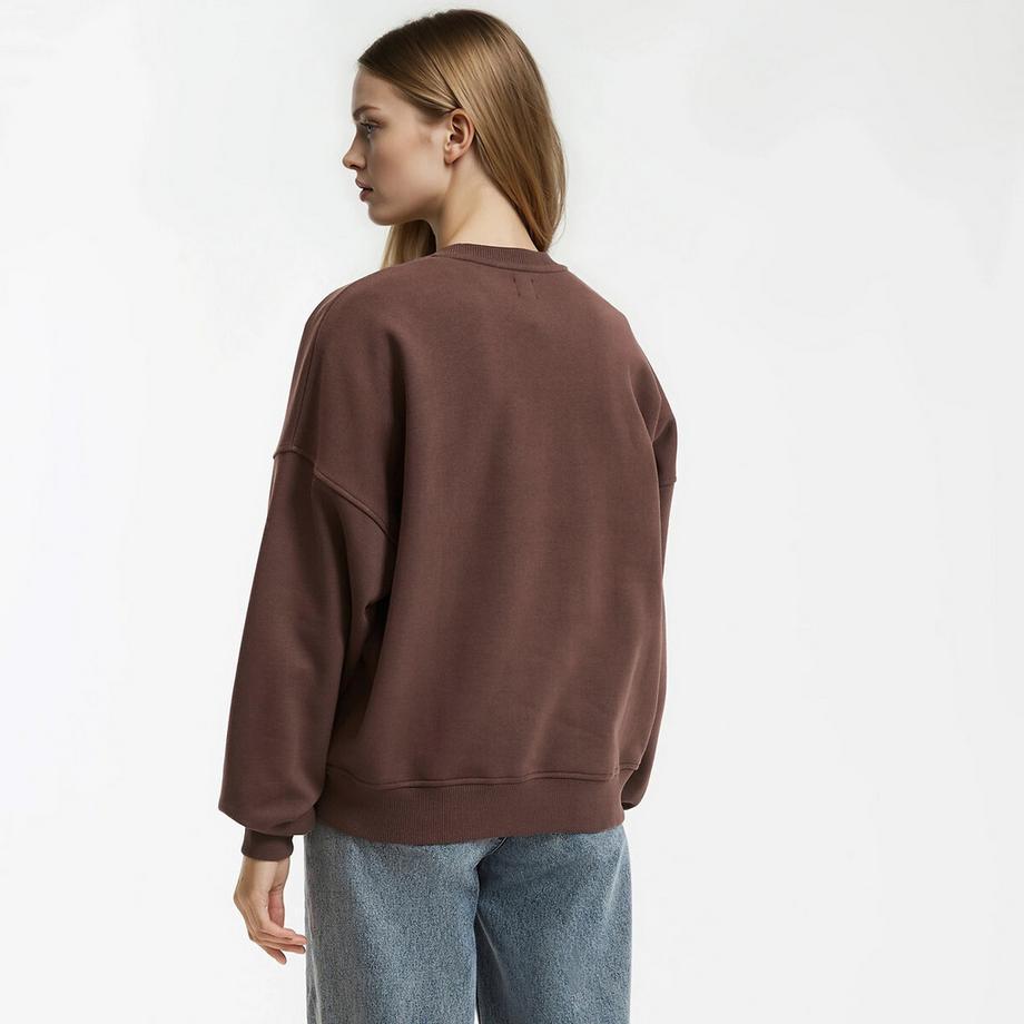 La Redoute Collections Felpa con scritta motivo girocollo  