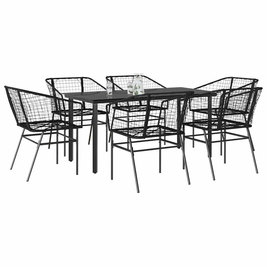 VidaXL Ensemble de salle à manger de jardin rotin  