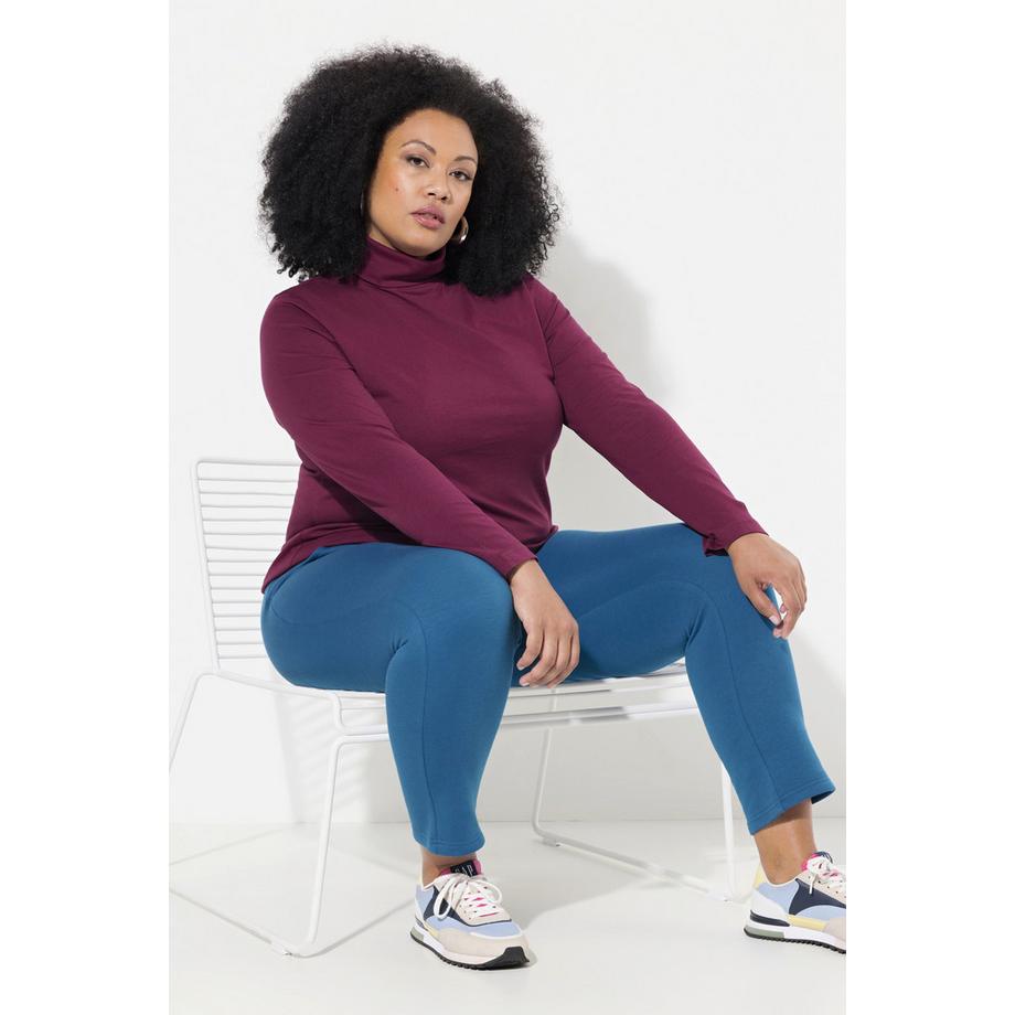 Ulla Popken Rollkragen Langarmshirt Slim Fit  