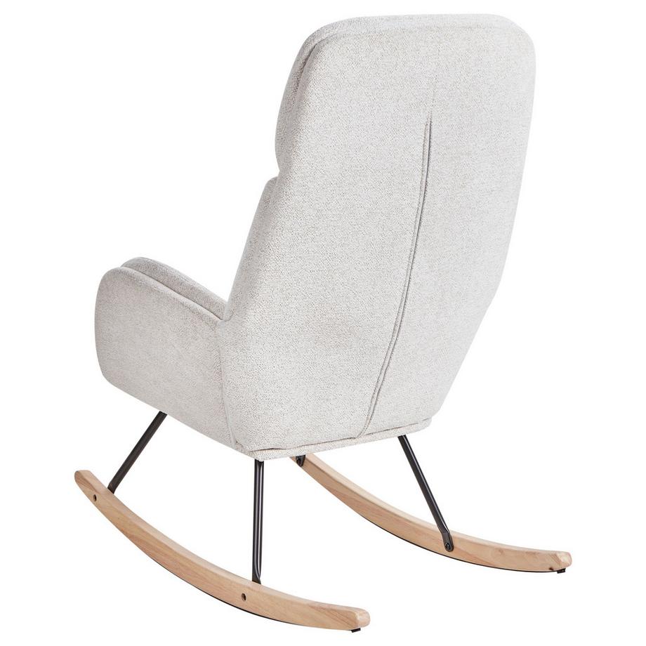 Beliani Poltrona a dondolo en Tessuto Minimalista KVELIA  