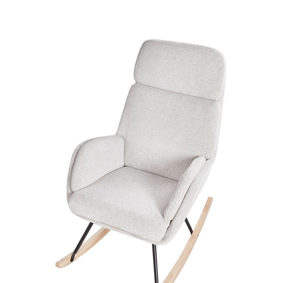 Beliani Poltrona a dondolo en Tessuto Minimalista KVELIA  