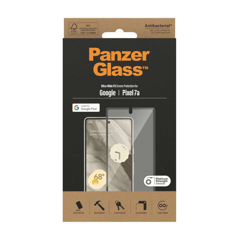 PanzerGlass  ® Screen Protector Google Pixel 7a | Ultra Wide Fit Pellicola proteggischermo trasparente 1 pz 