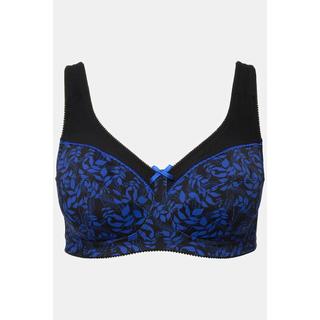 Ulla Popken  Reggiseno sostenitivo con pizzo, foglie e coppa C-F 