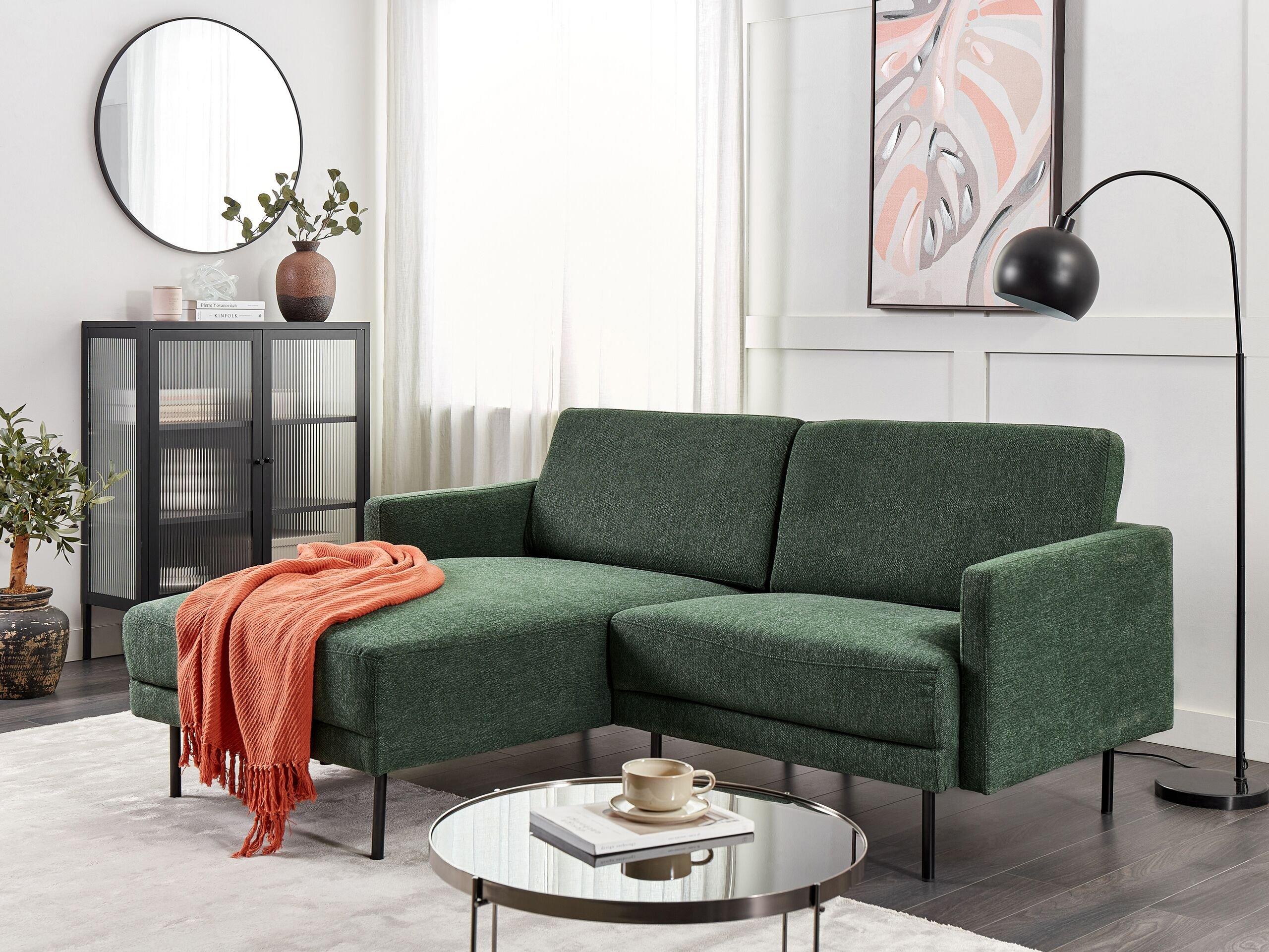 Beliani Ecksofa aus Polyester Modern BREDA  