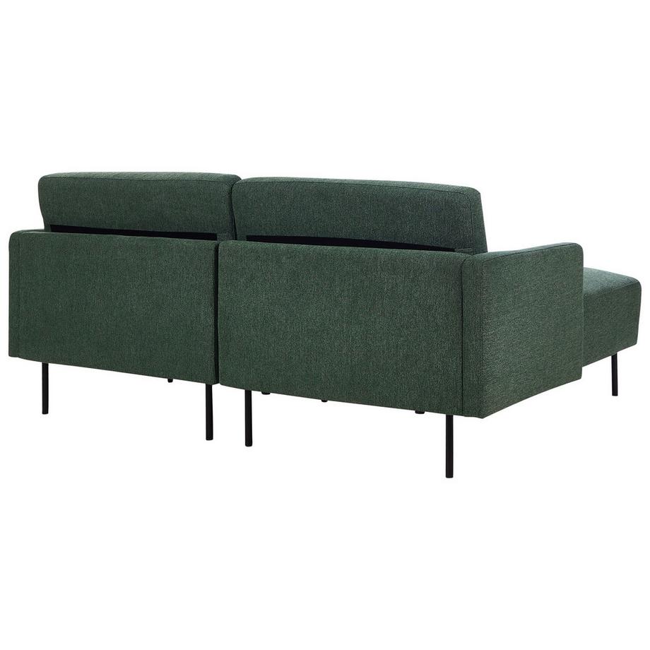 Beliani Canapé d\'angle côté droit en Tissu Minimaliste BREDA  