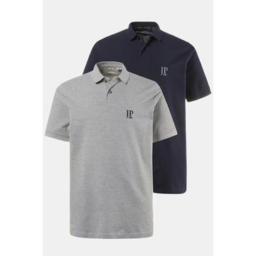 Poloshirts, Basic, 2er-Pack, Piqué, gekämmte Baumwolle