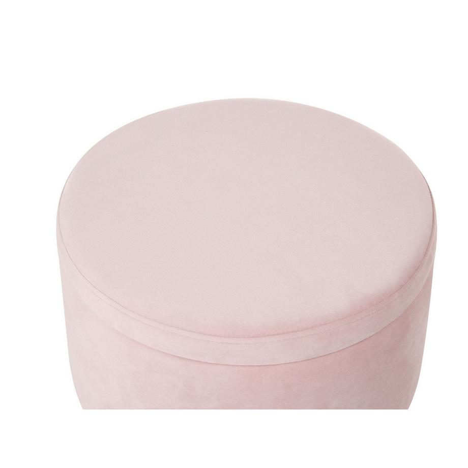 Beliani Pouf contenitore en Velluto Glamour SILAS  