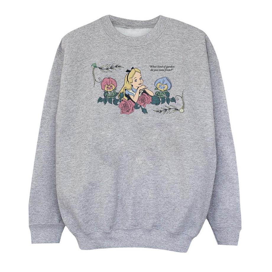 Disney  Alice In Wonderland What Kind Of Garden Sweatshirt 