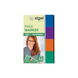 Sigel SIGEL Haftnotizen Transp. 20x50mm HN671 4-farbig ass. 4 x 40 Streifen  