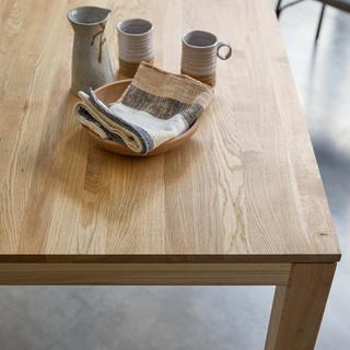 Tikamoon Tavolo rettangolare in legno di quercia massello per 4-6 persone Eden  