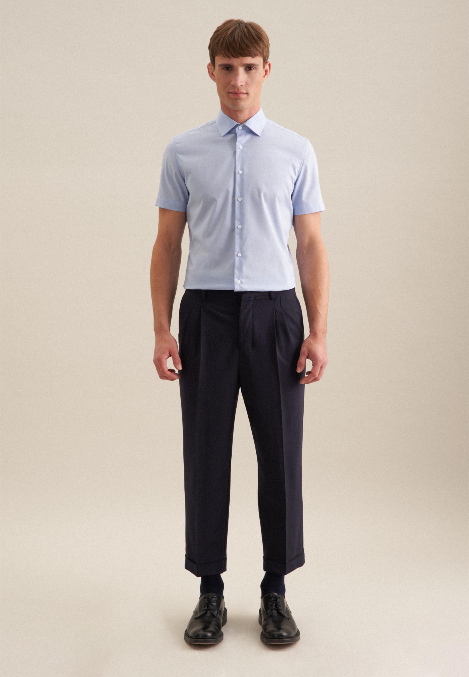 Seidensticker Business Hemd Slim Fit Kurzarm Uni  