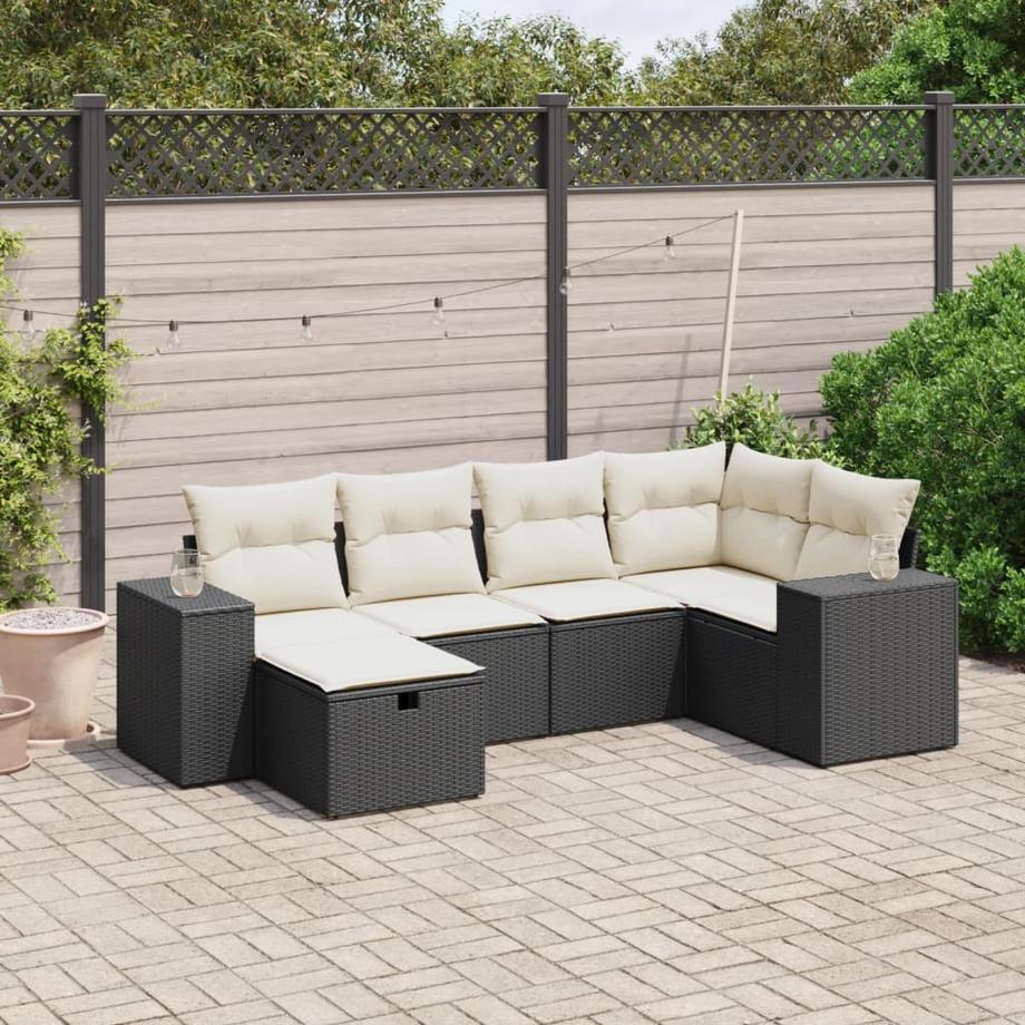 VidaXL set divano da giardino Polirattan  