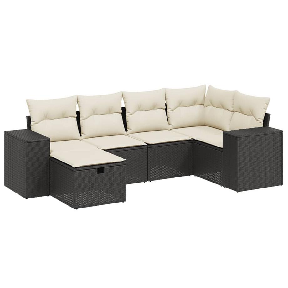 set divano da giardino Polirattan