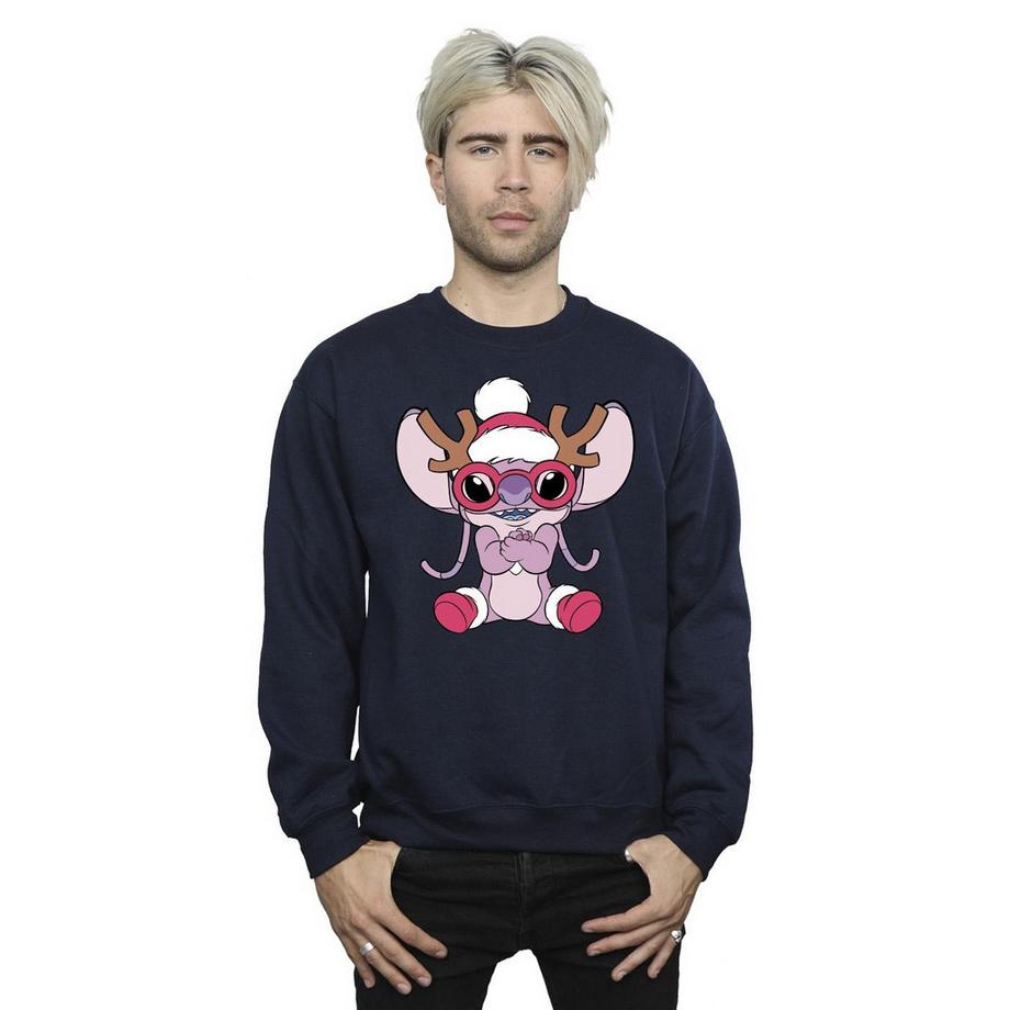 Disney Stitch Christmas Stampa Grafica Felpa  
