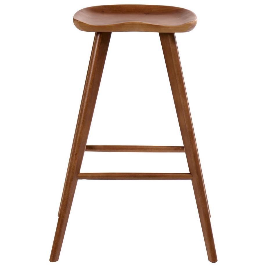 Beliani Lot de 2 tabourets de bar en Bois d'hévéa  CANDO  
