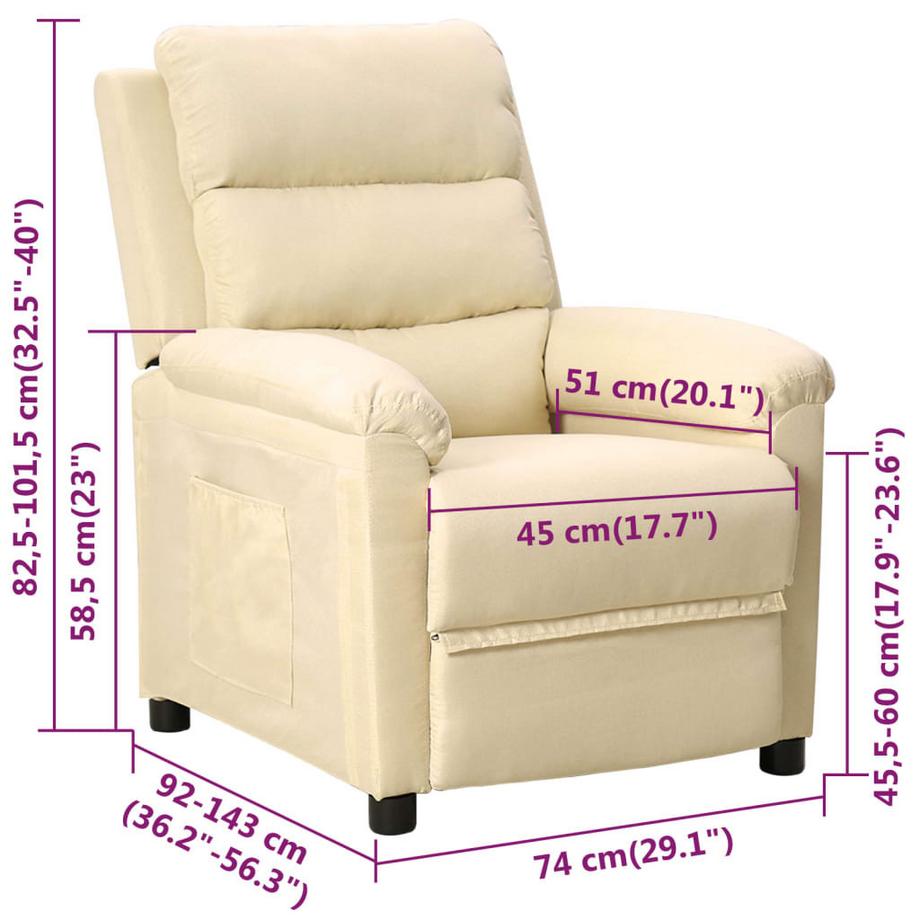 VidaXL Relaxsessel gewebe  