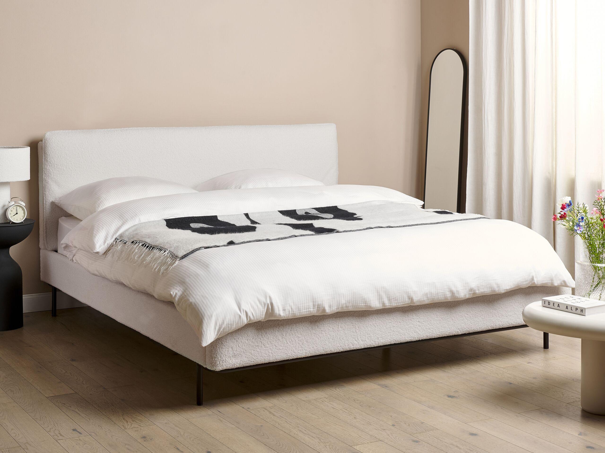 Beliani Letto en Bouclé Scandinavo CORIO  