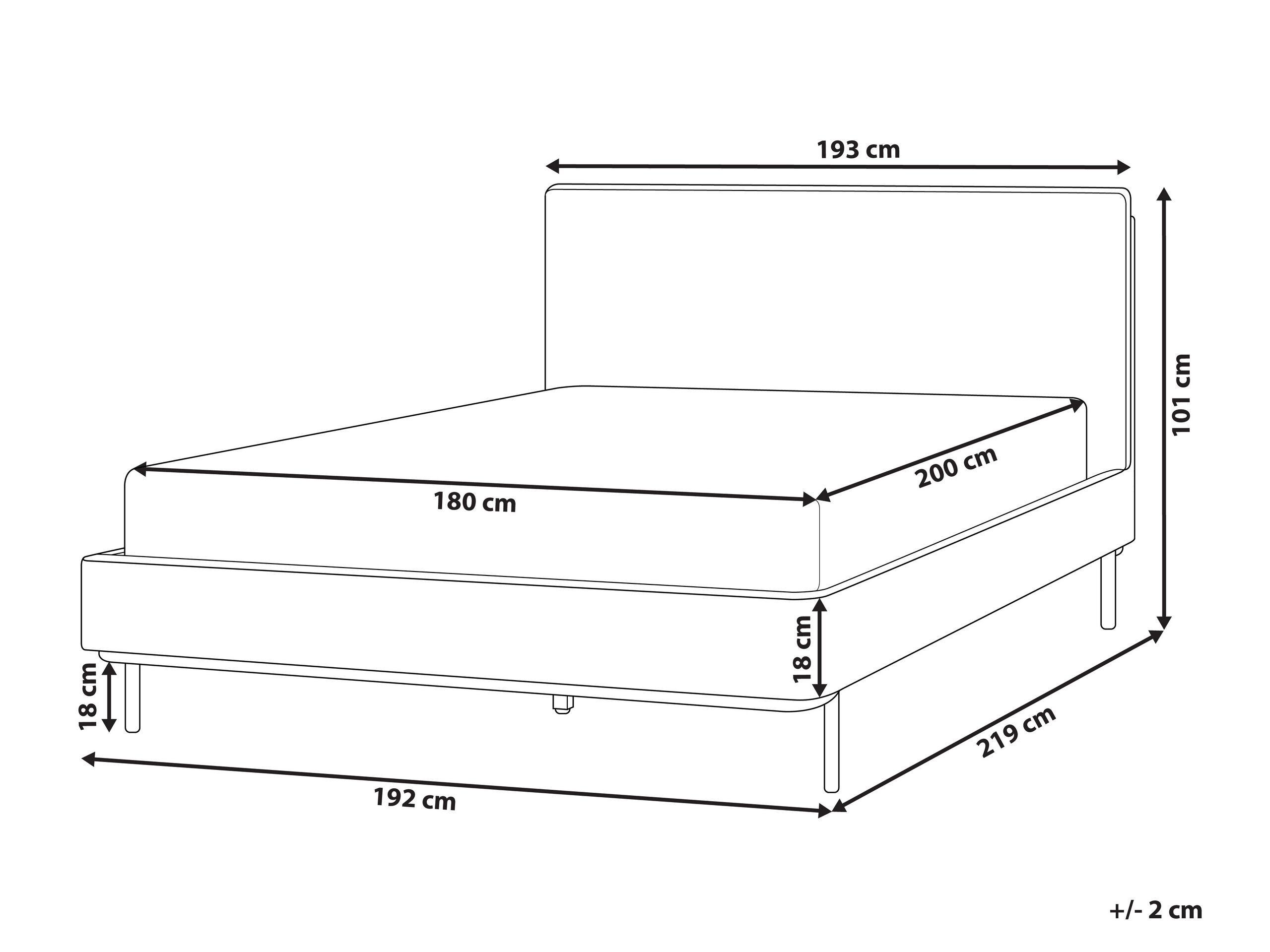 Beliani Letto en Bouclé Scandinavo CORIO  