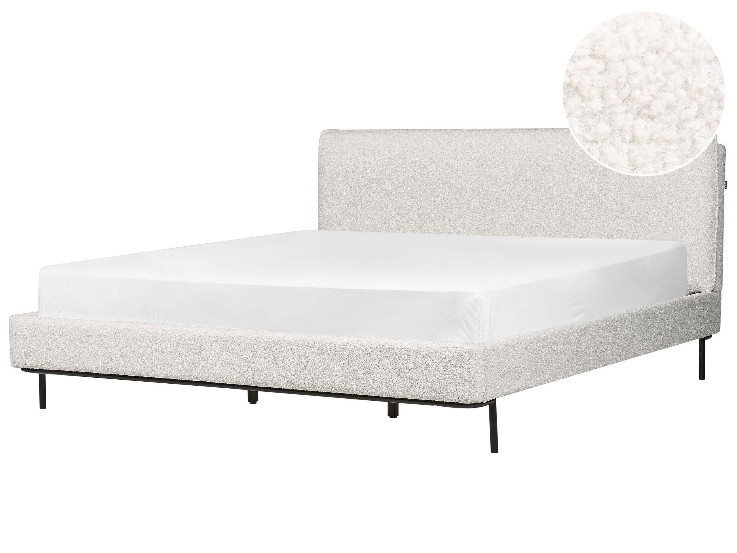 Beliani Letto a doghe en Bouclé Scandinavo CORIO  