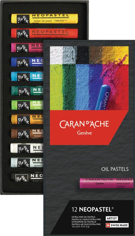 Caran d'Ache Caran d-Ache 7400.312 pastello Pastello a olio Morbido Multicolore 12 pz  