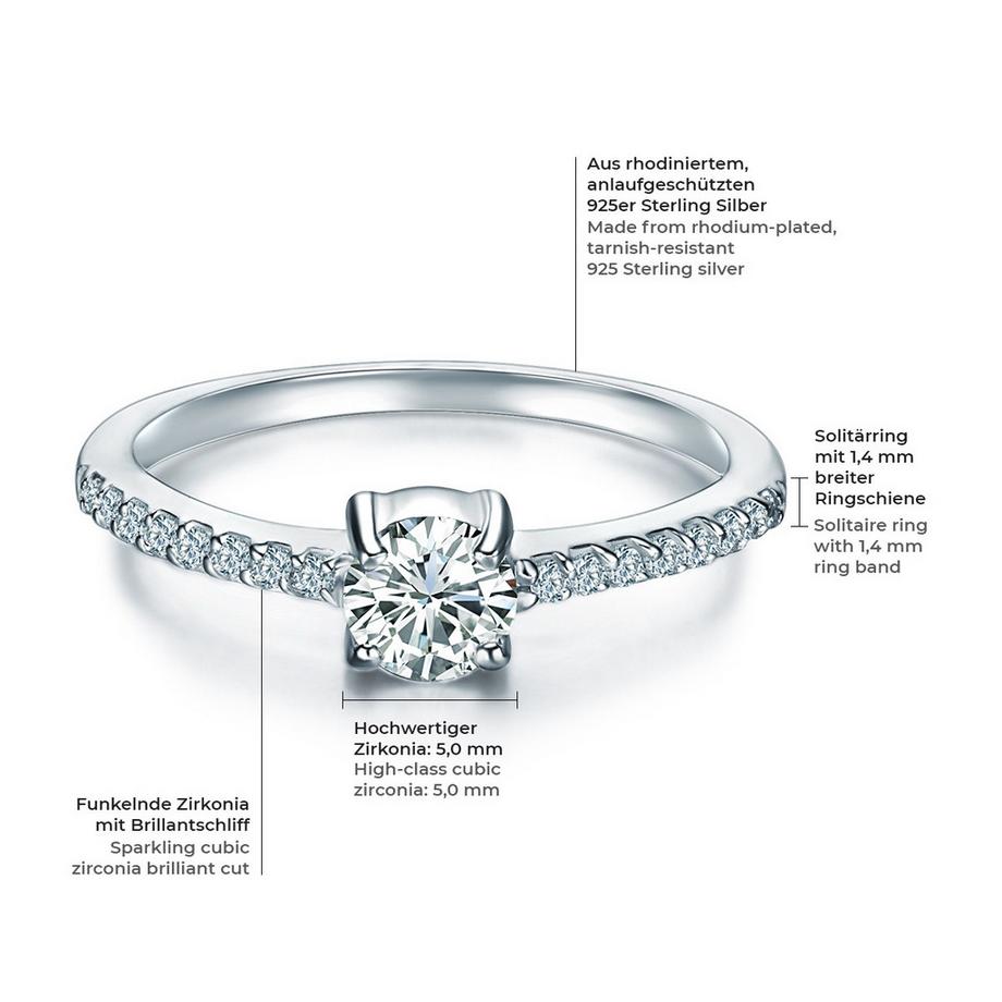 Rafaela Donata  Ring Sterling Silber Zirkonia weiß 