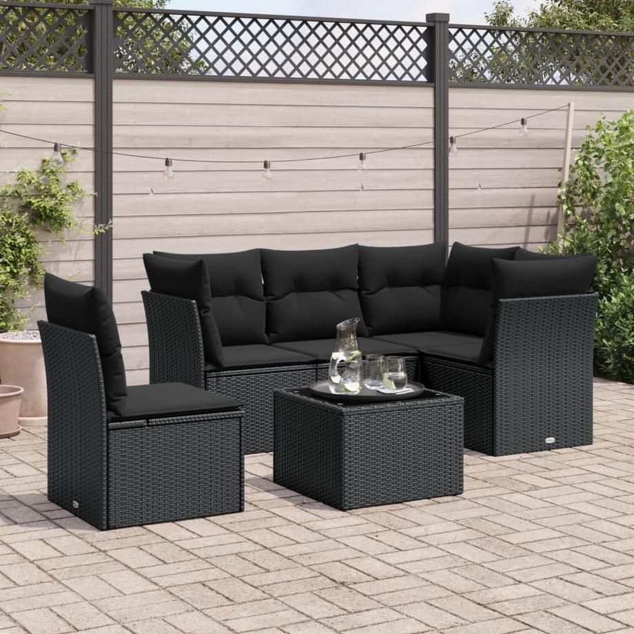 VidaXL Ensemble de canapés de jardin rotin synthétique  