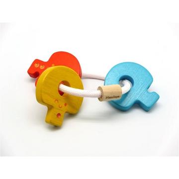 PlanToys Holzspielzeug Baby-Schlüsselrassel