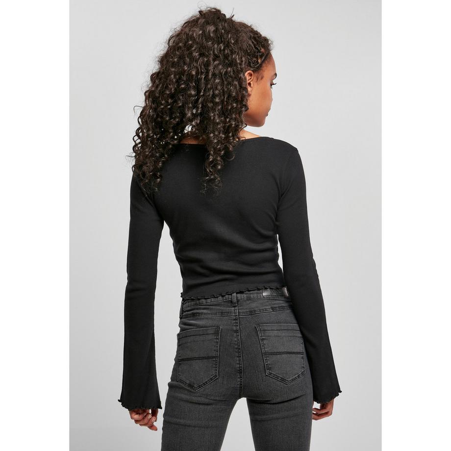 URBAN CLASSICS Cropped Rib Strickjacke  