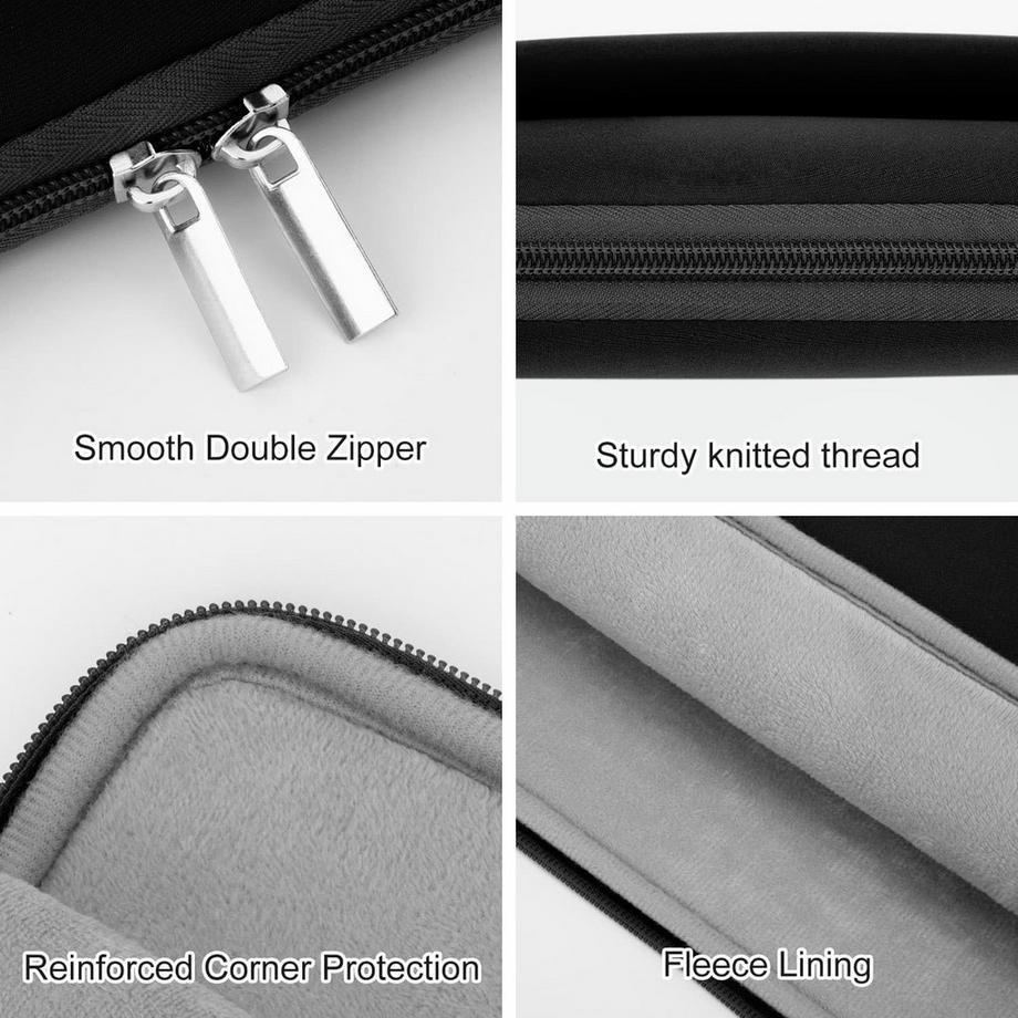 Only-bags.store Fodero per Laptop con Tasca Anteriore a Zip  