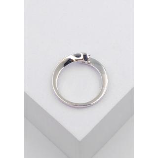 MUAU Schmuck  Solitaire Ring Diamant 0.30ct. Weissgold 750 